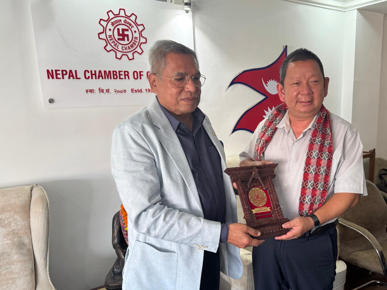 Meeting with Chinese Delegates and  Nepal Chamber of Commerce