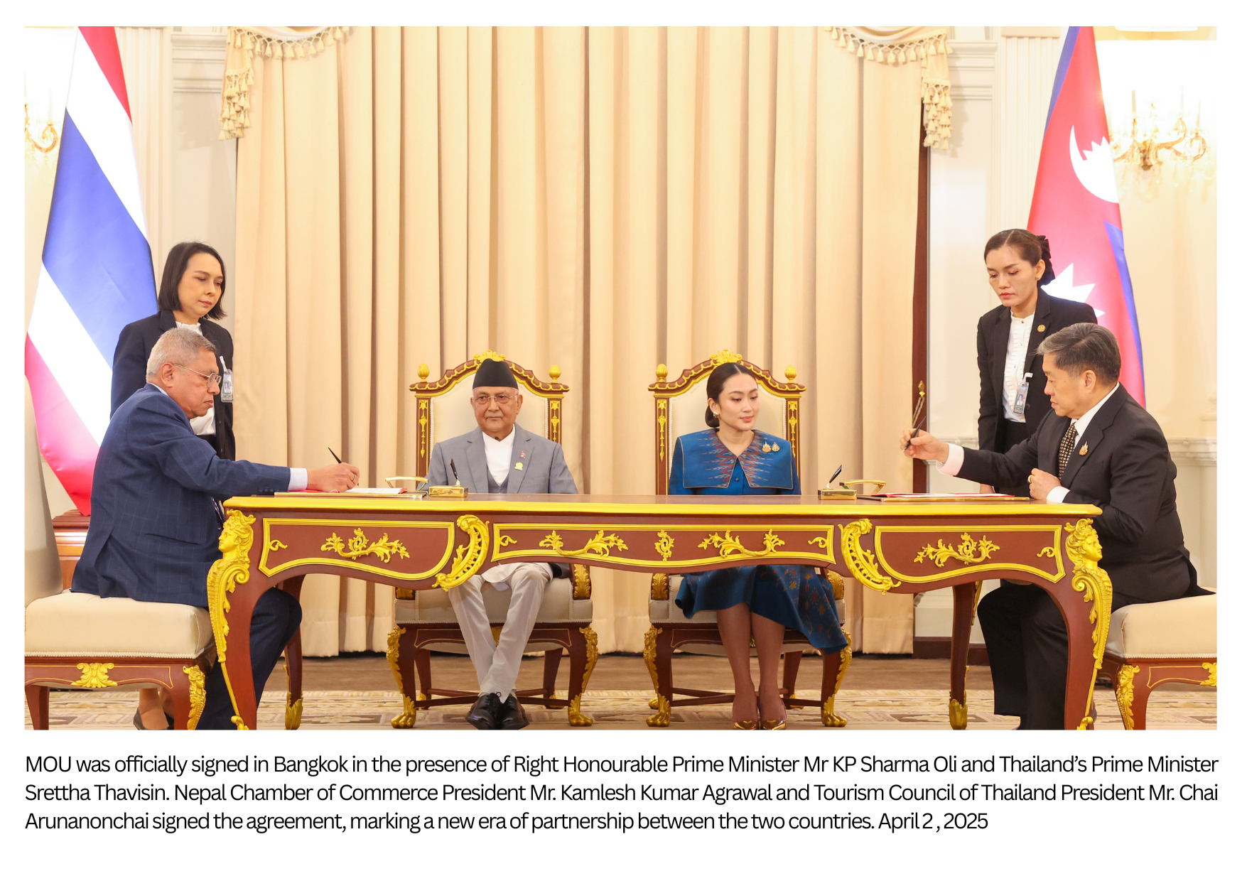 MOU signing with Tourism Council of Thailand
